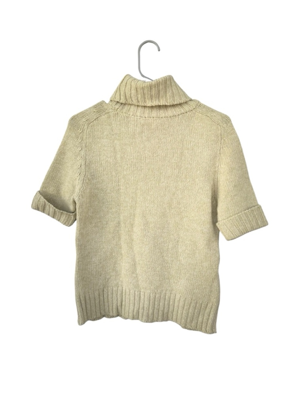 Escada Cashmere Wool Blend Short Sleeve Turtleneck Sweater - Size 36 - Green - Picture 7 of 13